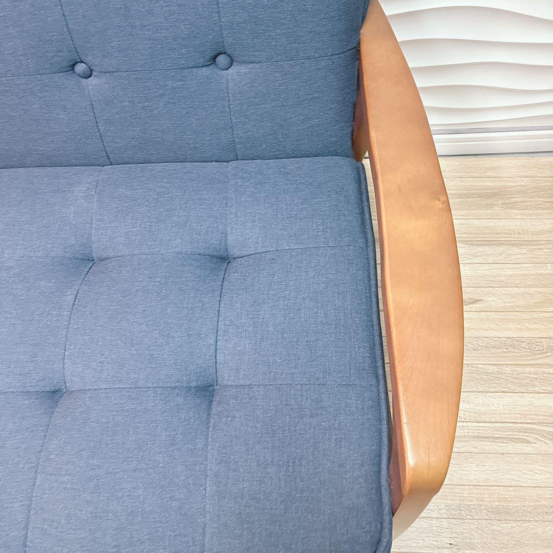 ◇大阪府 神戸市 配達料無料！◇ニトリ◇コンパクトソファ◇天然木フレーム布張り◇