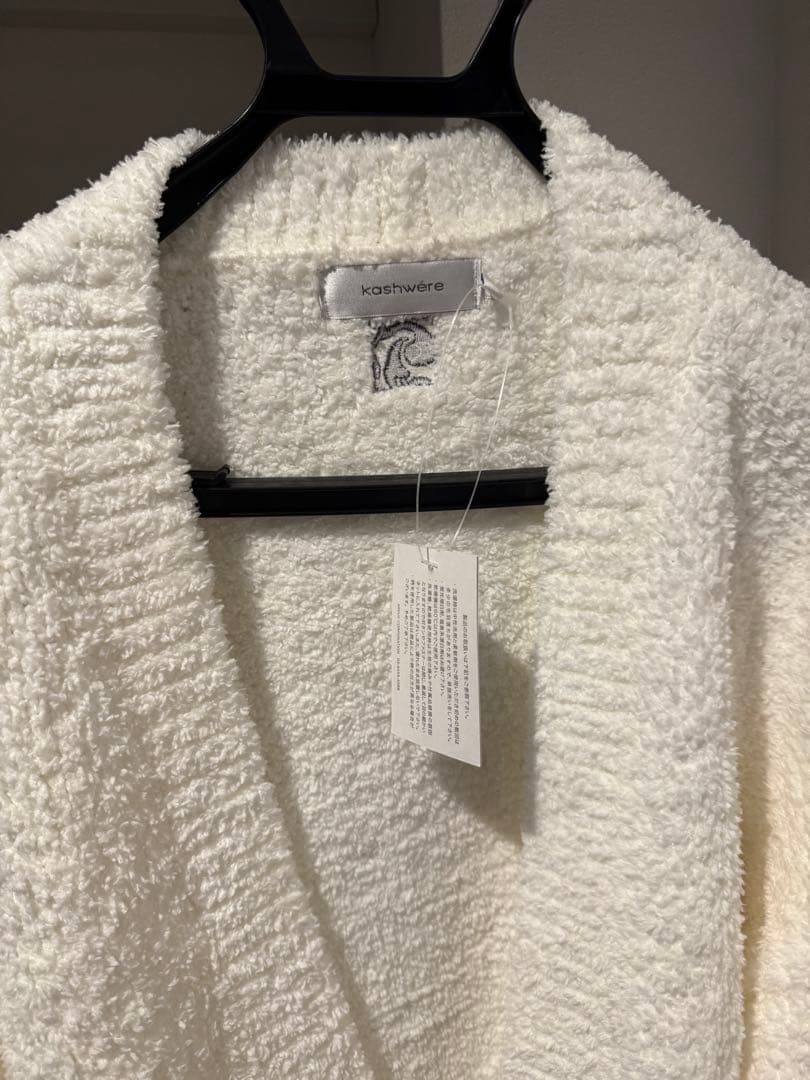 kashwere BOYFRIEND CARDIGAN M クリーム 新品タグ