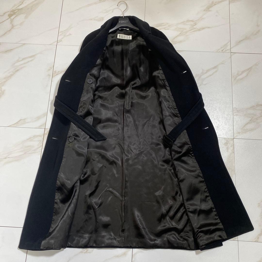 希少♡マックスマーラマレーラ アンゴラ マニュエラ ベルデッドダブルロングコート