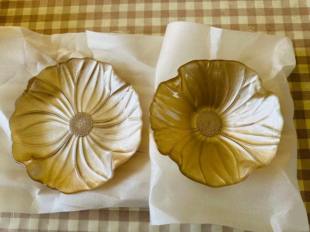 ルノーブル　イタリア　皿　マグノリア　ゴールド　フラワー