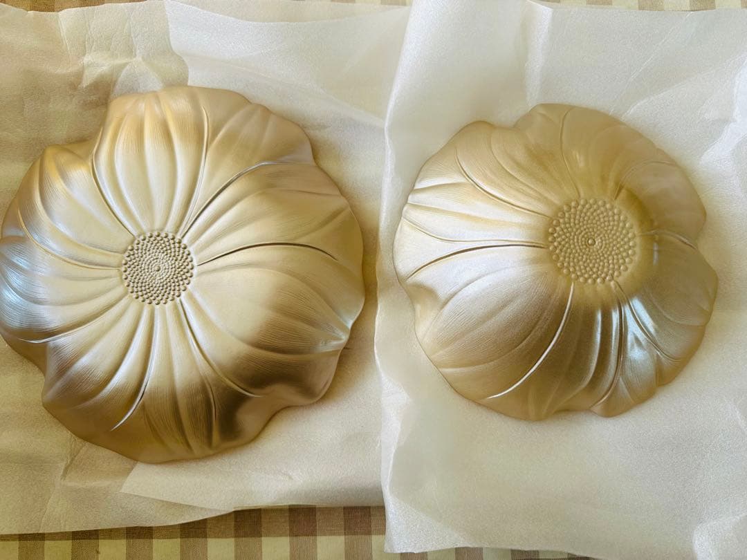 ルノーブル　イタリア　皿　マグノリア　ゴールド　フラワー