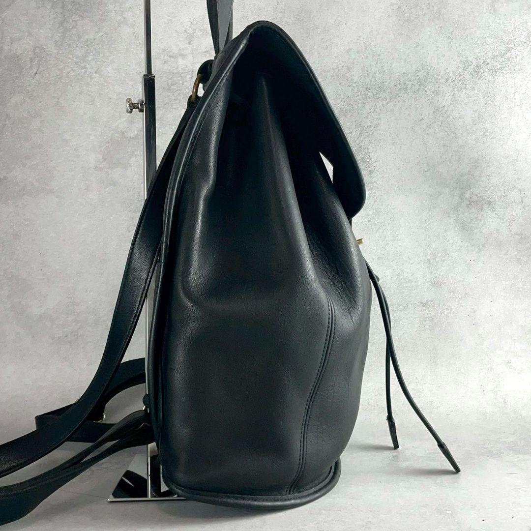 オールドコーチ USA製 リュック ターンロック レザー vintage 黒