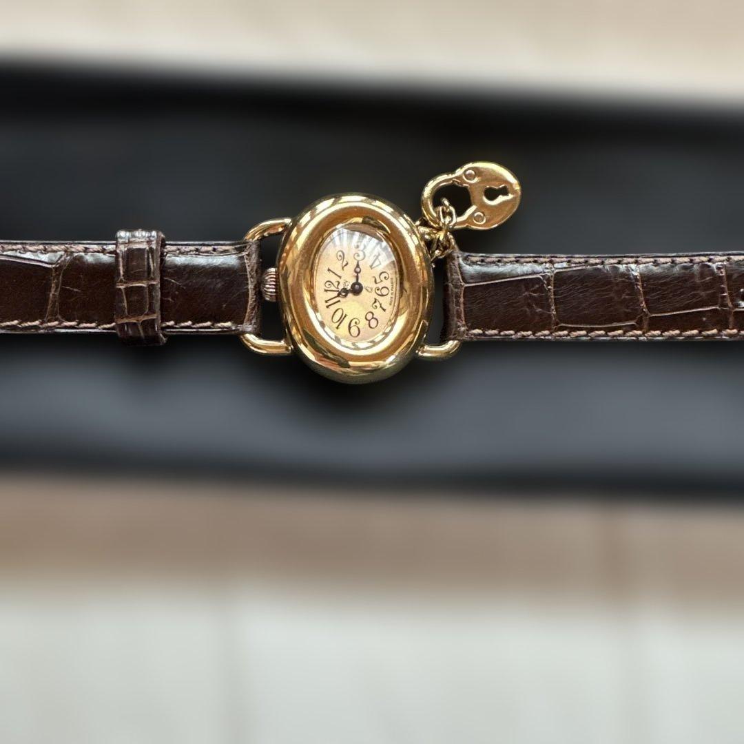 Obrey オブレイ　レディース腕時計　新品電池クロコダイルベルト付き