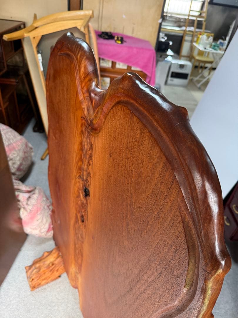 天然木 一枚板 衝立 無垢材 耳付き 和家具 ついたて 床の間 旅館什器