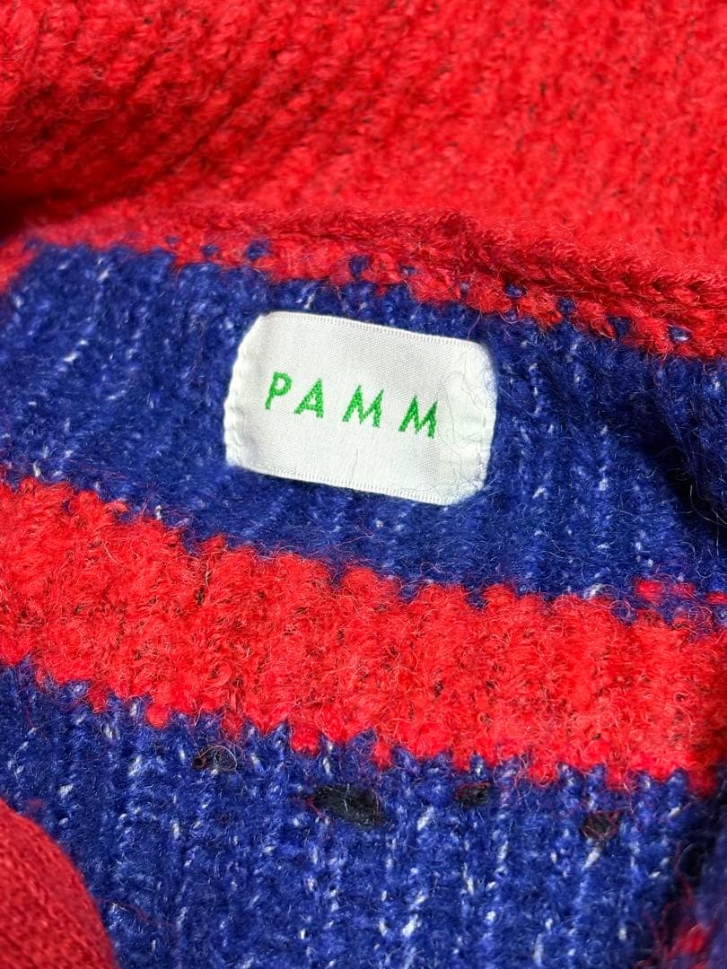 pamm 透明な空気のチェックジップニット