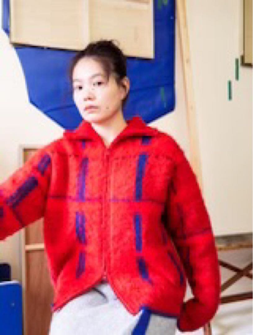 pamm 透明な空気のチェックジップニット