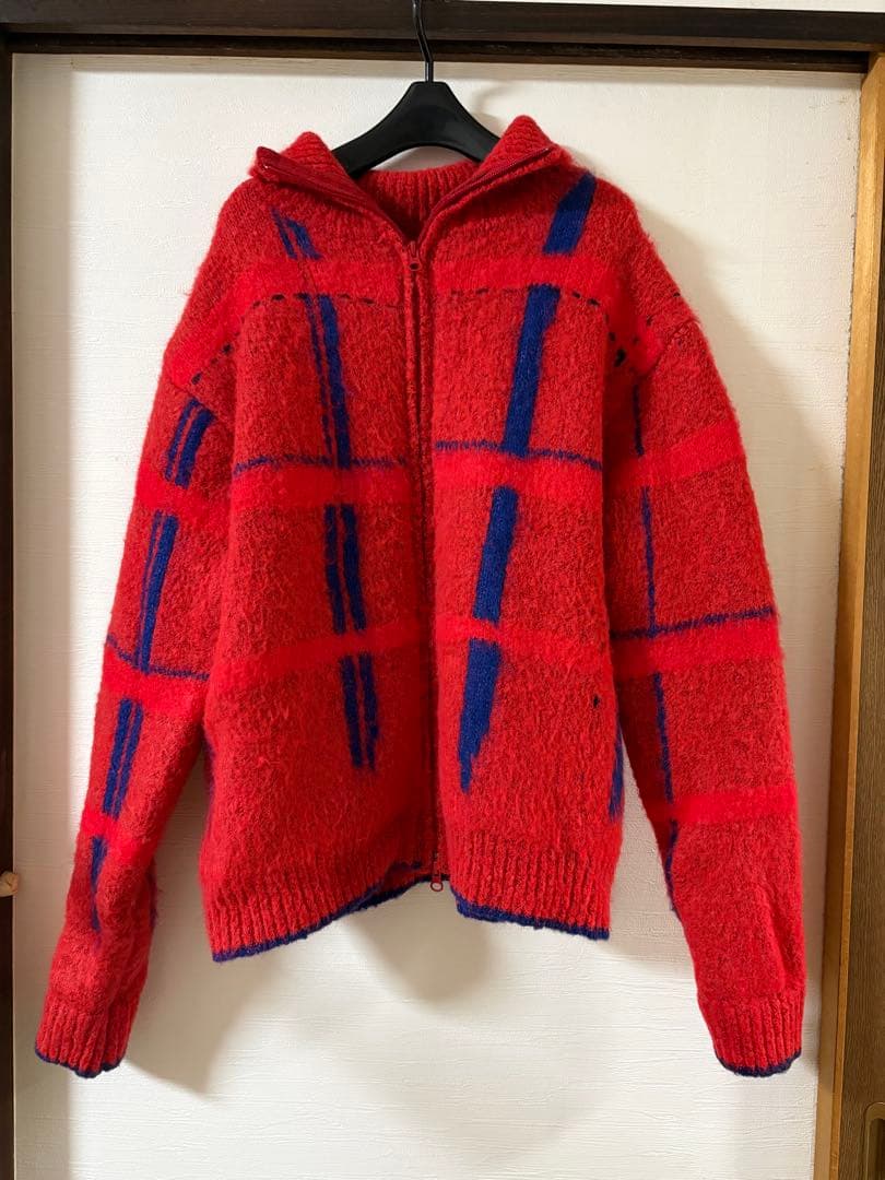 pamm 透明な空気のチェックジップニット