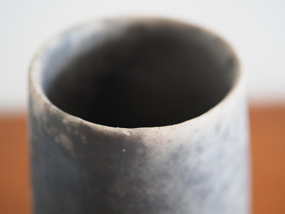 【完売カラー／美品】 人気DOMANI 花器 オレンジ×チャコールグレー