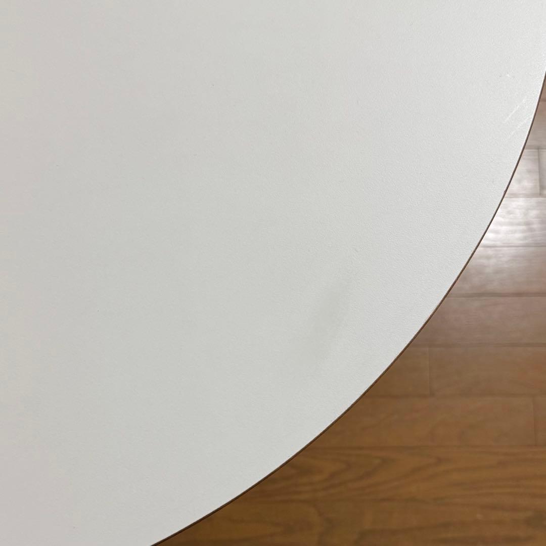 楕円　半円　ダイニングテーブル　韓国インテリア　ホワイト