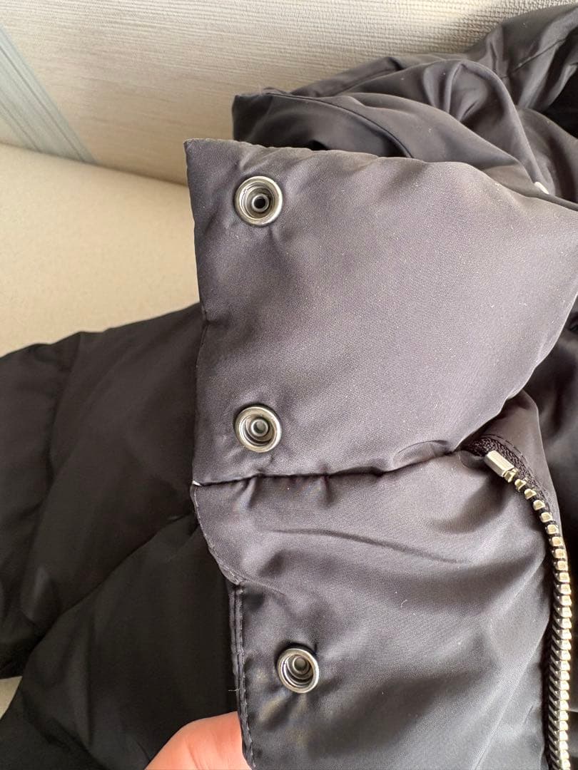 SHIPS ダウンジャケット フードショートダウン ファー付き 黒36