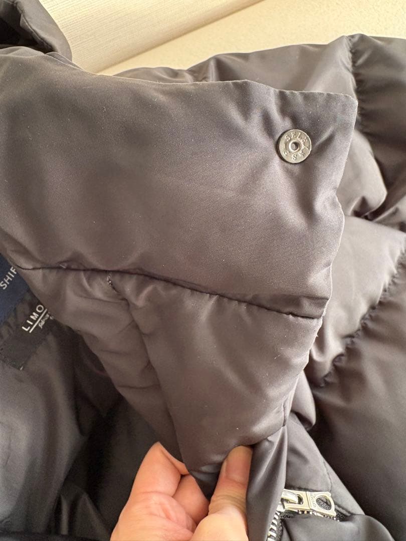 SHIPS ダウンジャケット フードショートダウン ファー付き 黒36