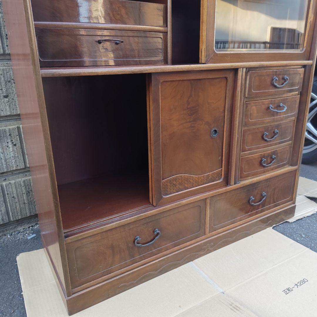 あ*さ様 昭和レトロ　無垢材　高級茶たんす　中型　古民家　古家具　当時物