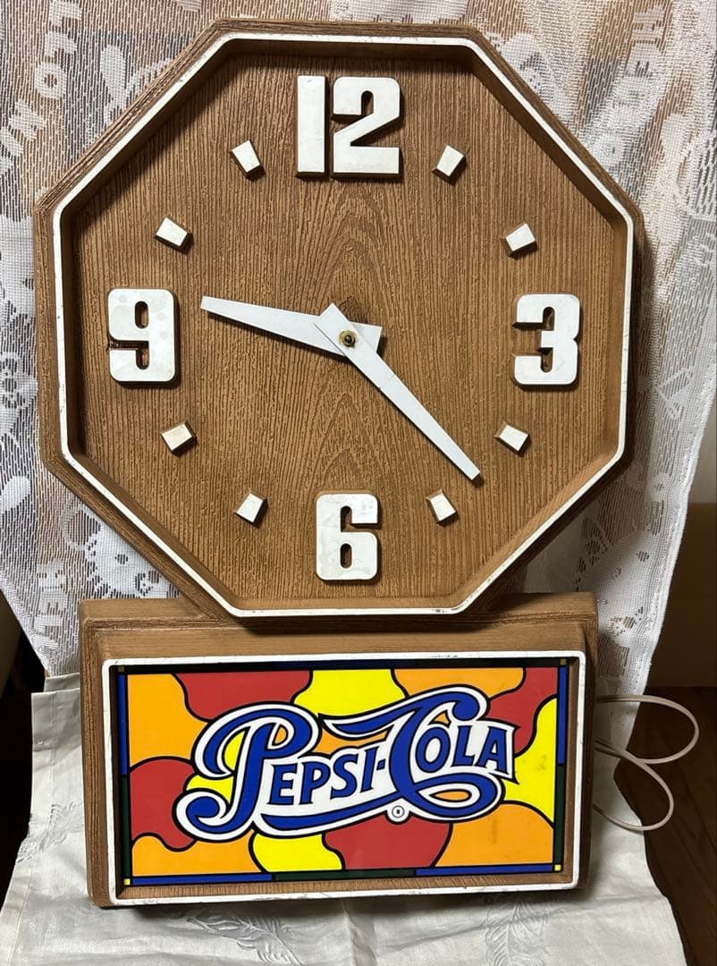 PEPSI-COLA ペプシコーラ レトロ 壁掛け時計 通電式 ヴィンテージ