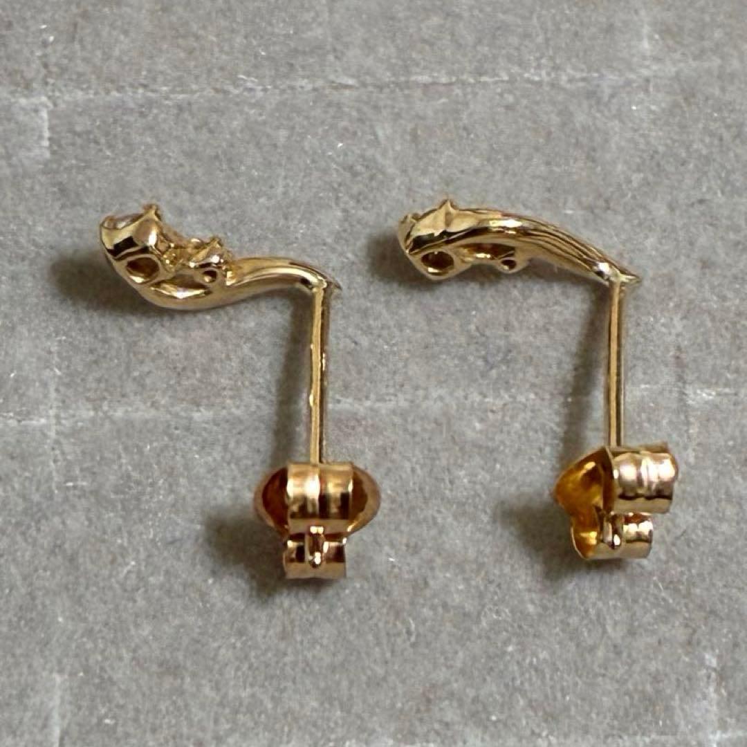 ヴァンドーム青山 ピアス K18 ダイヤモンド イエローゴールド