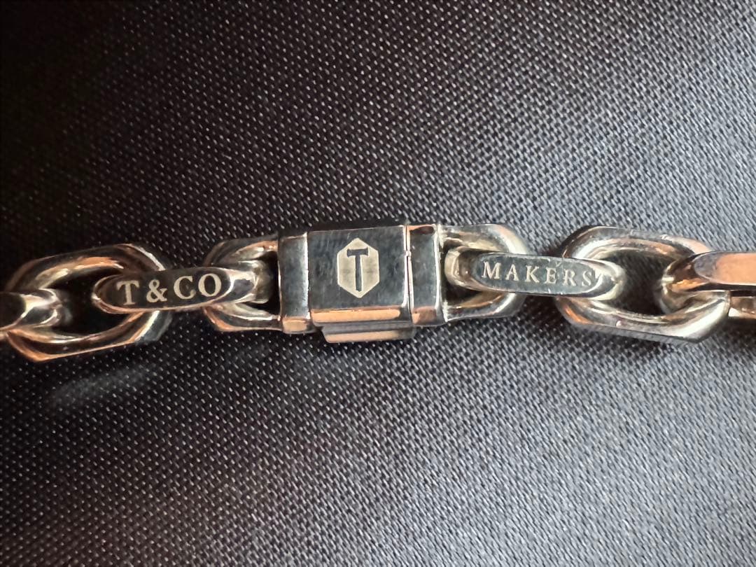 【希少】ティファニー メイカーズ チェーン ネックレス シルバー＆18Kゴールド