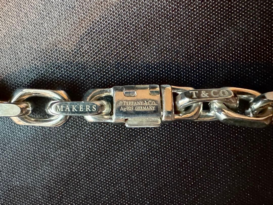 【希少】ティファニー メイカーズ チェーン ネックレス シルバー＆18Kゴールド