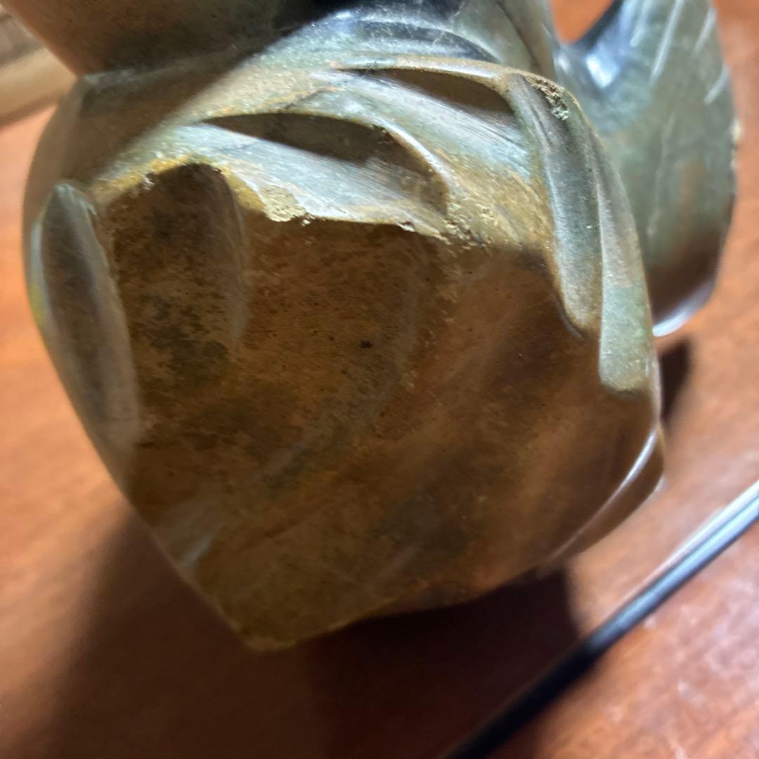 【置物・インテリア】石彫刻 魚の置物