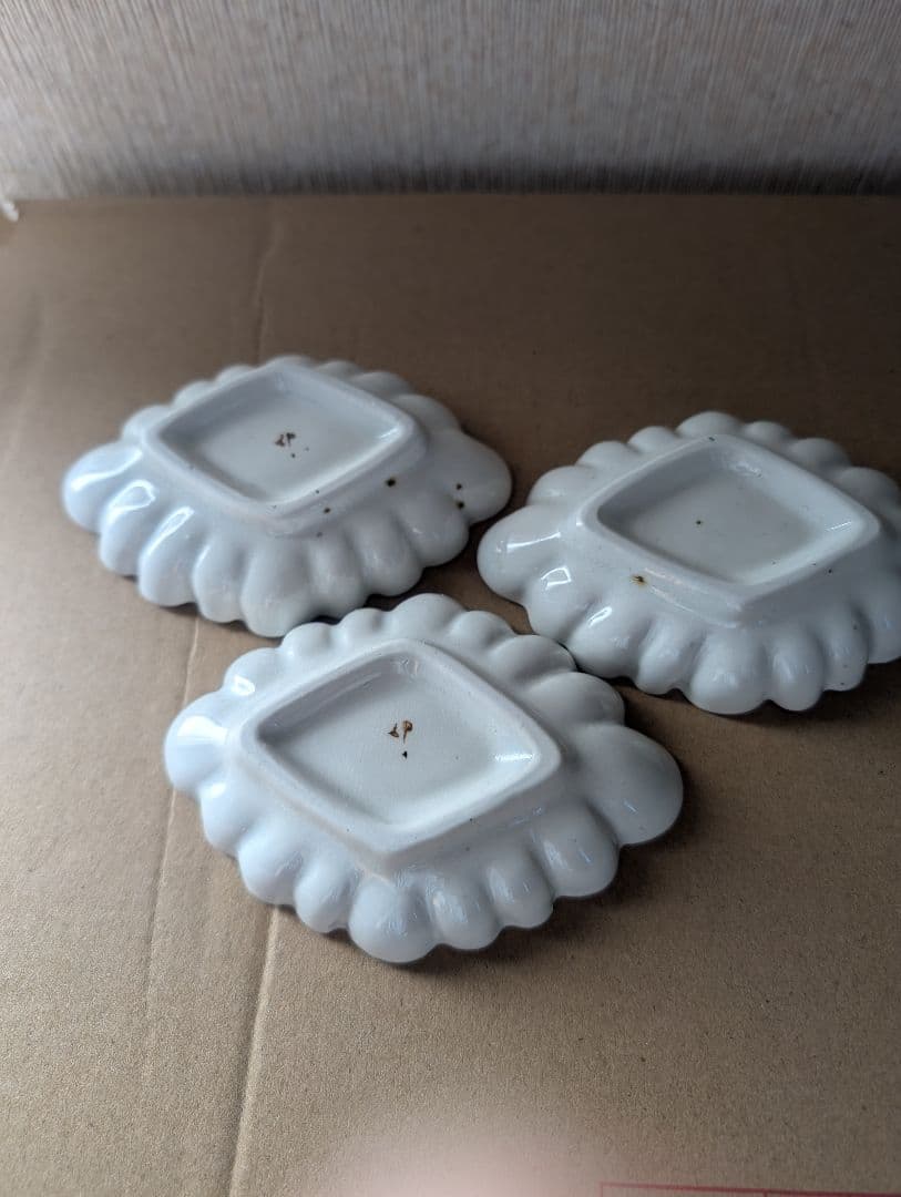 お値下げ　松本郁美　灰釉　掻き落とし　豆皿 3枚セット