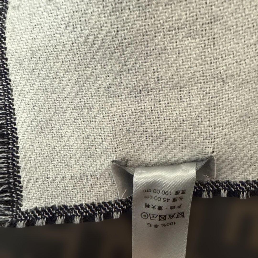 Dior ネイビー マフラー ロゴ入り