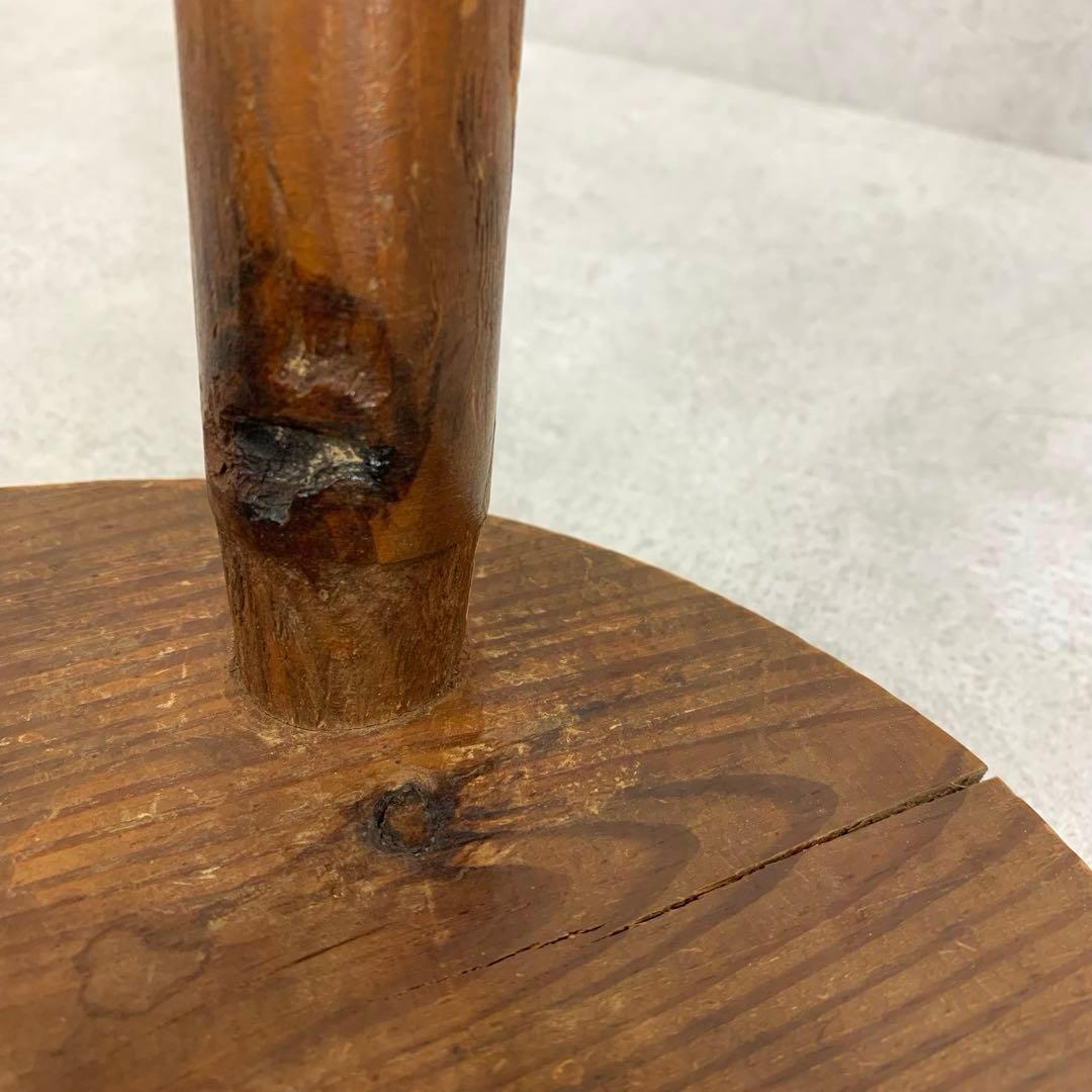 丸椅子 スツール 木製 古道具 古家具 丸イス 昭和レトロ インテリア