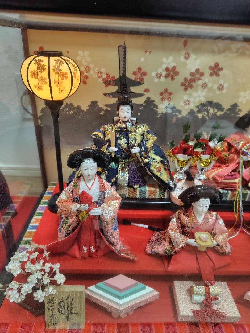 ひな祭り 雛人形セット ガラスケース入り