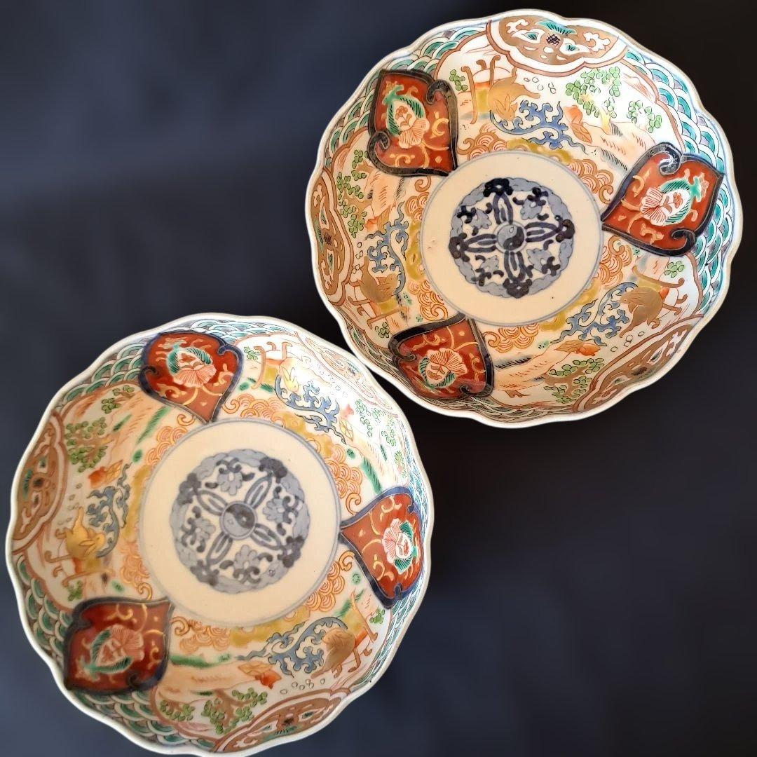 「ご成約者」です。 「金彩うさぎに 青海波」古伊万里皿　2点まとめて