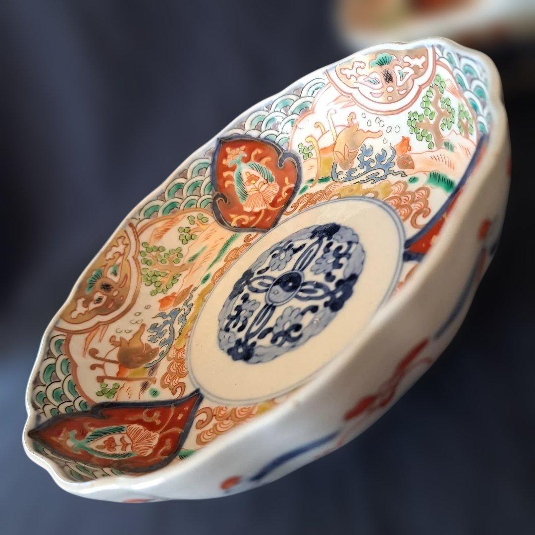 「ご成約者」です。 「金彩うさぎに 青海波」古伊万里皿　2点まとめて