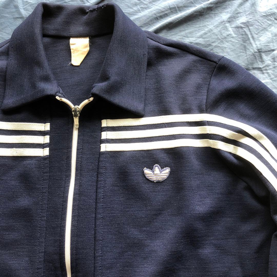 アディダス　'70ヴィンテージ西ドイツ製ガイコツジャージネイビーD.I.50