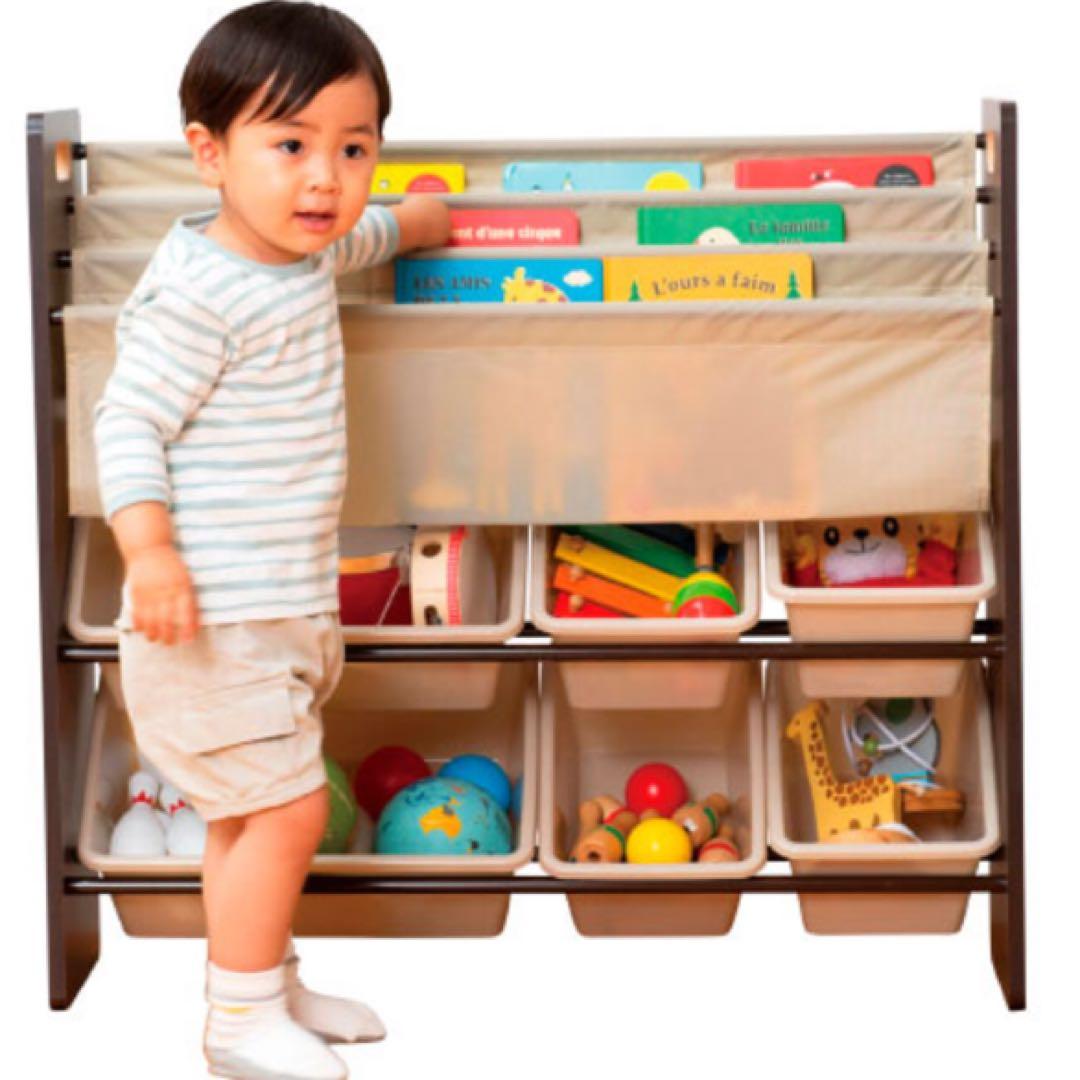 おかたづけ大すきBOOK＆TOYカラフルシール付き( ブラウン )