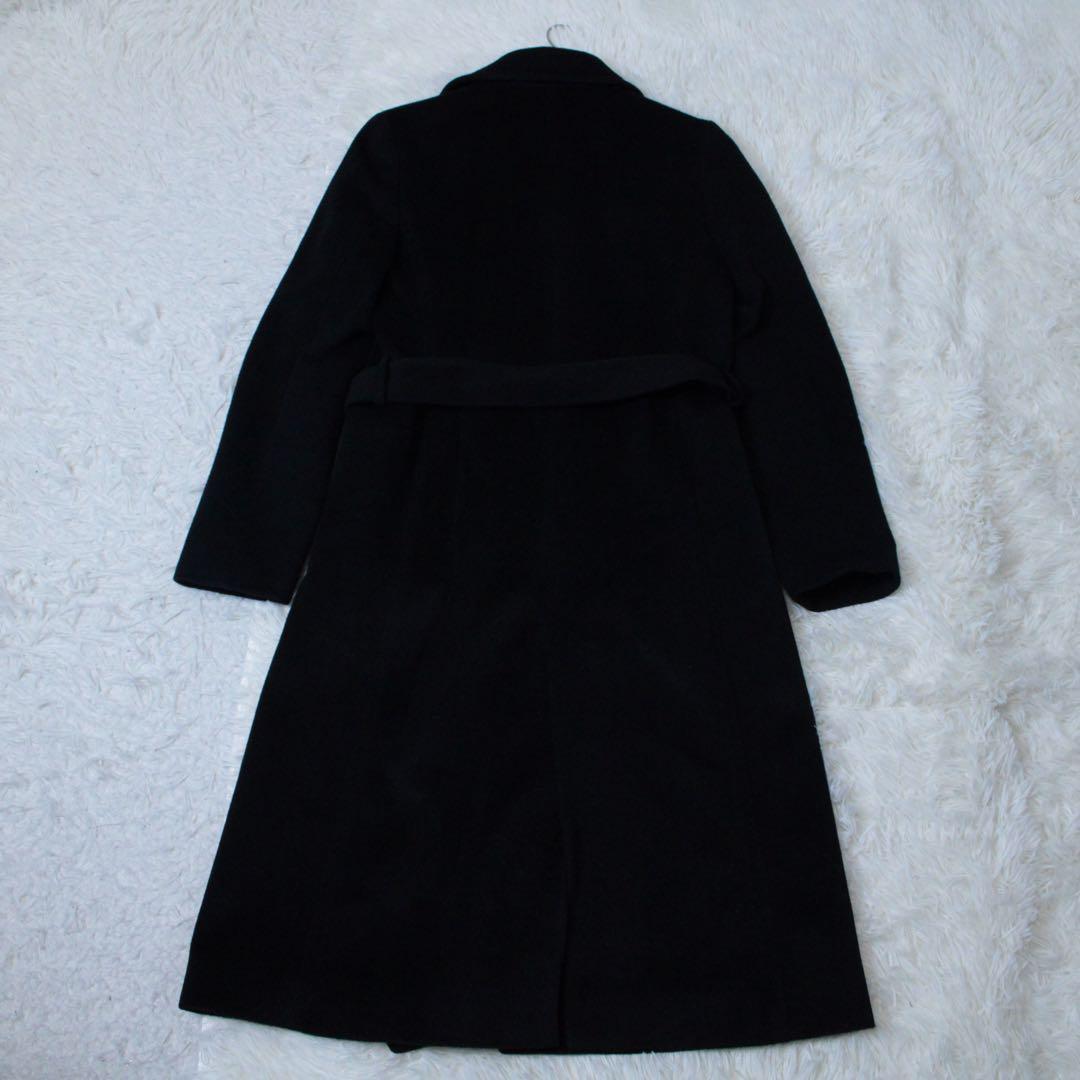 INED イネド 2WAY ラクーンファー アンゴラロングコート ブラック 9