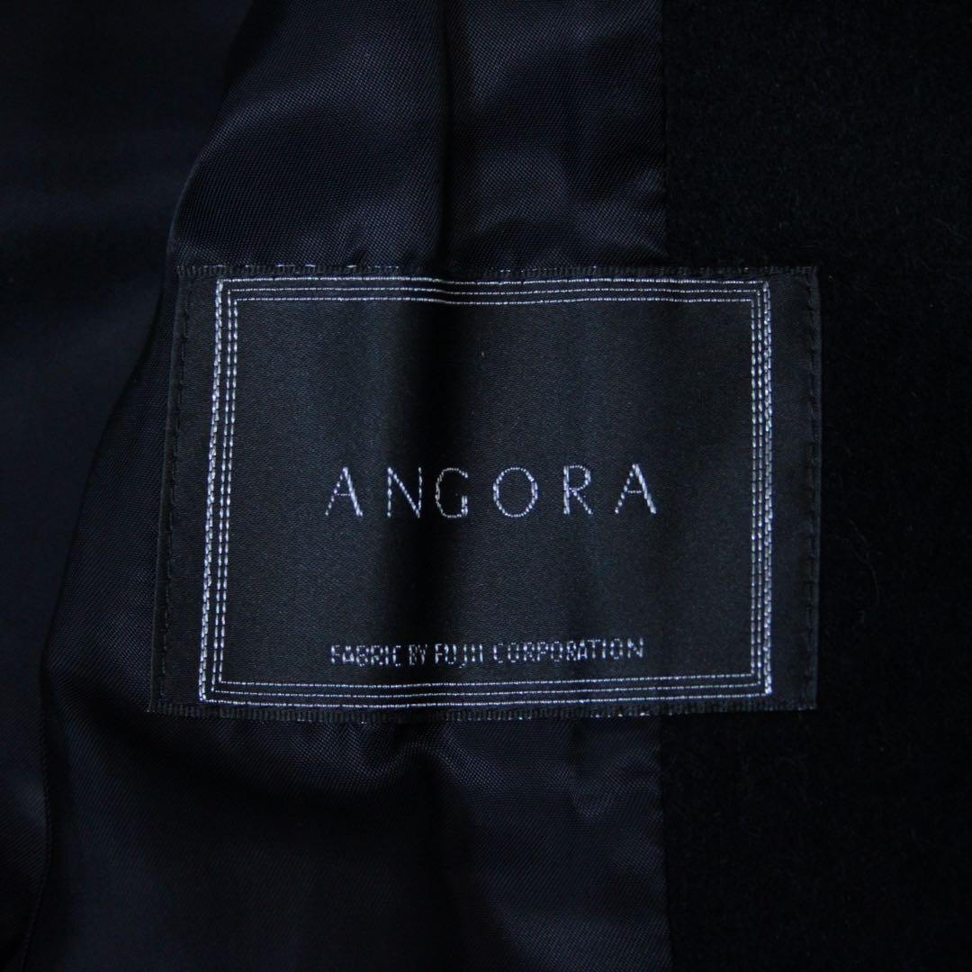 INED イネド 2WAY ラクーンファー アンゴラロングコート ブラック 9