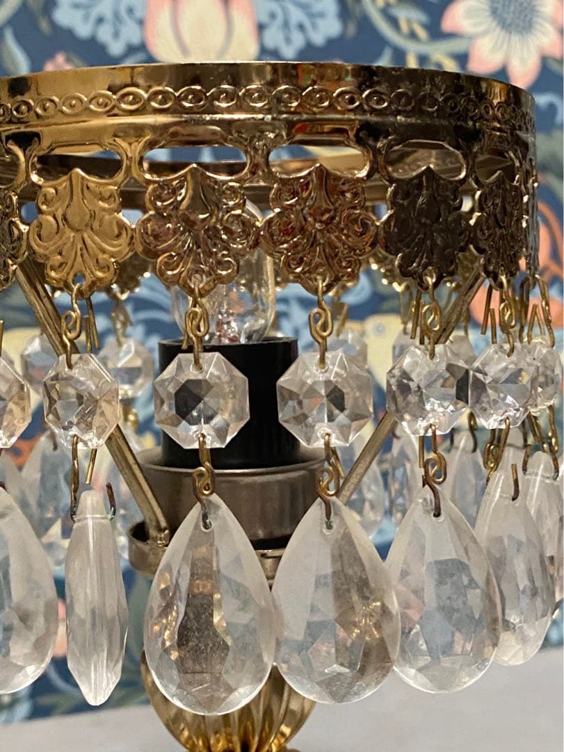 イタリア製 アンティーク ランプ 切子 テーブル インテリア 卓上ライト