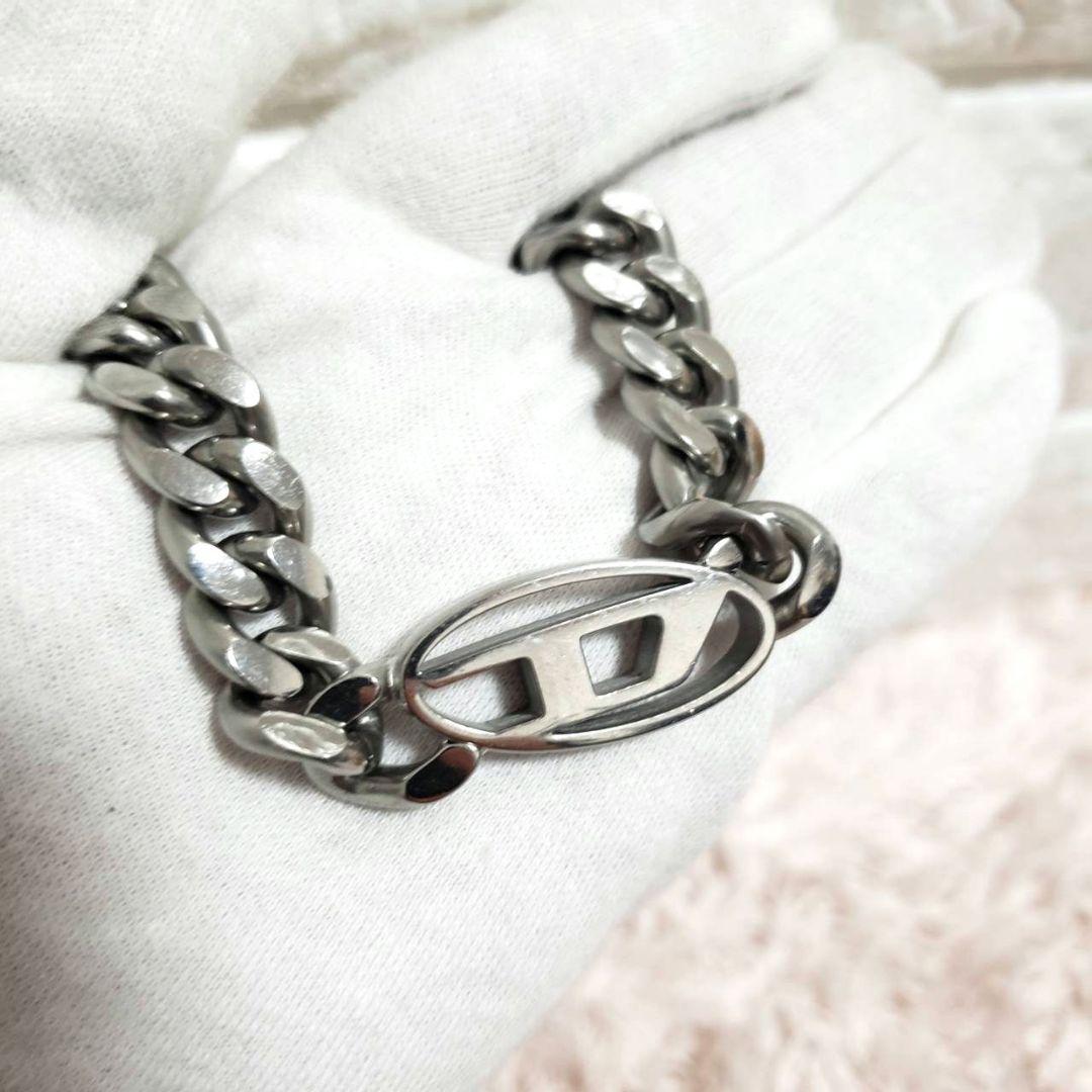 DIESEL ディーゼル ステンレススチールチェーンネックレス 美品