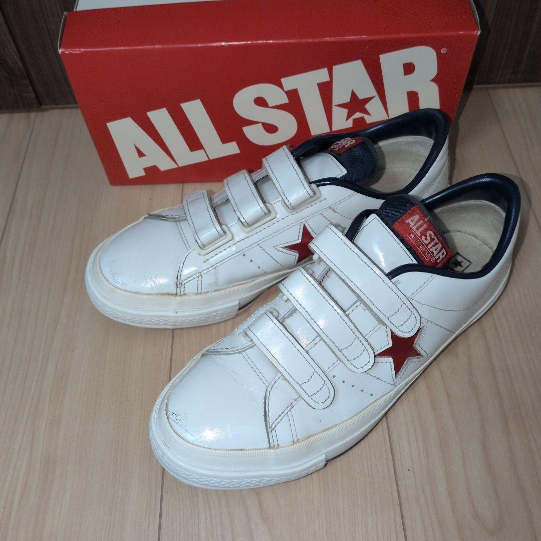 【US9.5】ワンスター　白×赤　V-3レザー　ベルクロ　 ALL STAR
