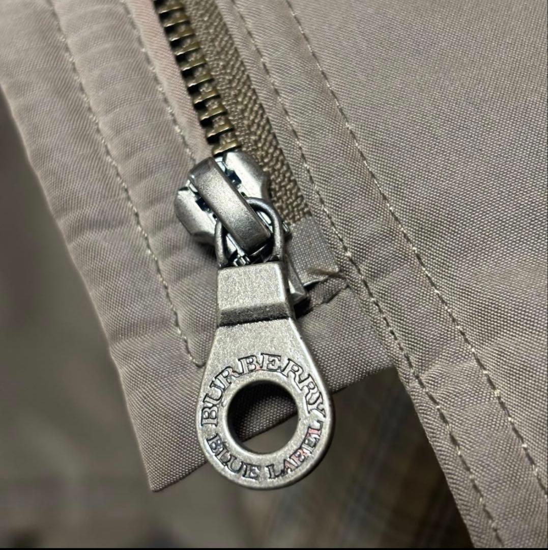 バーバリーブルーレーベル ダッフルコート 40 ファー付き　ノバチェック