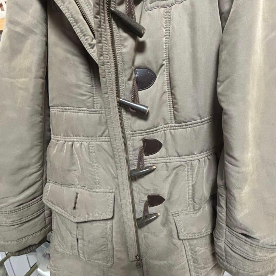 バーバリーブルーレーベル ダッフルコート 40 ファー付き　ノバチェック