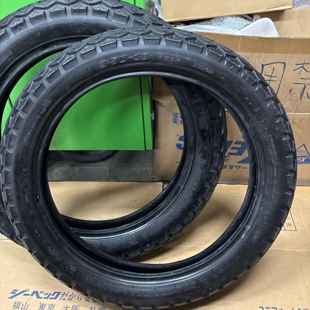 大*美様 ダンロップTT100GPチューブレス18インチ3.50/4.00 2本