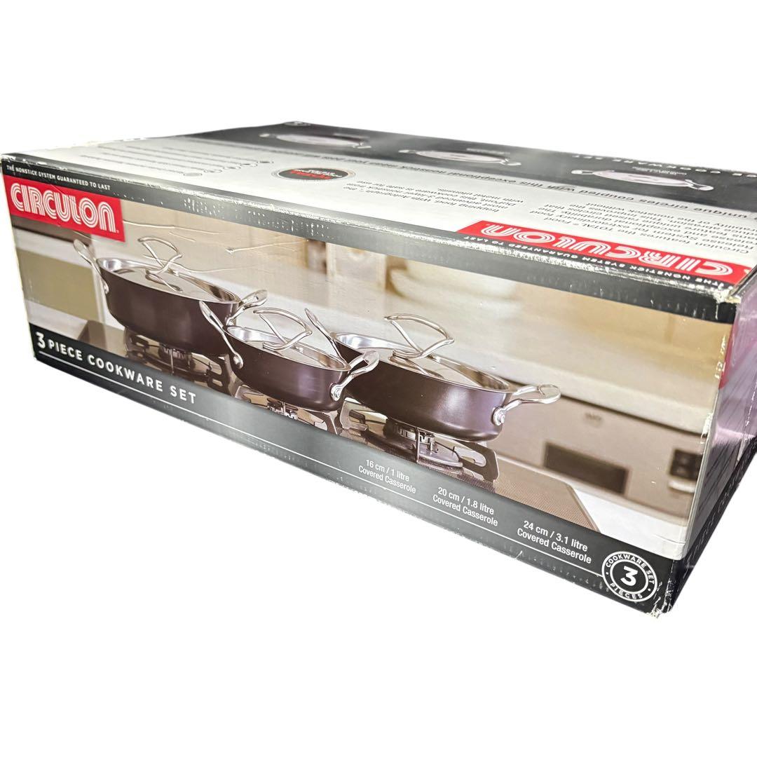 未開封　3点セットMEYER マイヤー CIRCULON サーキュロン 両手鍋@