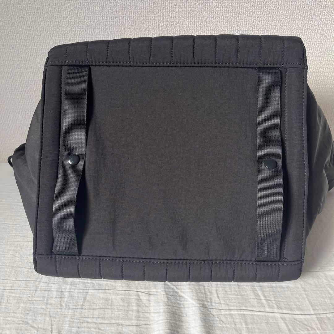 ゆ*う様 ブラック ナイロン マザーズバッグ キルティング