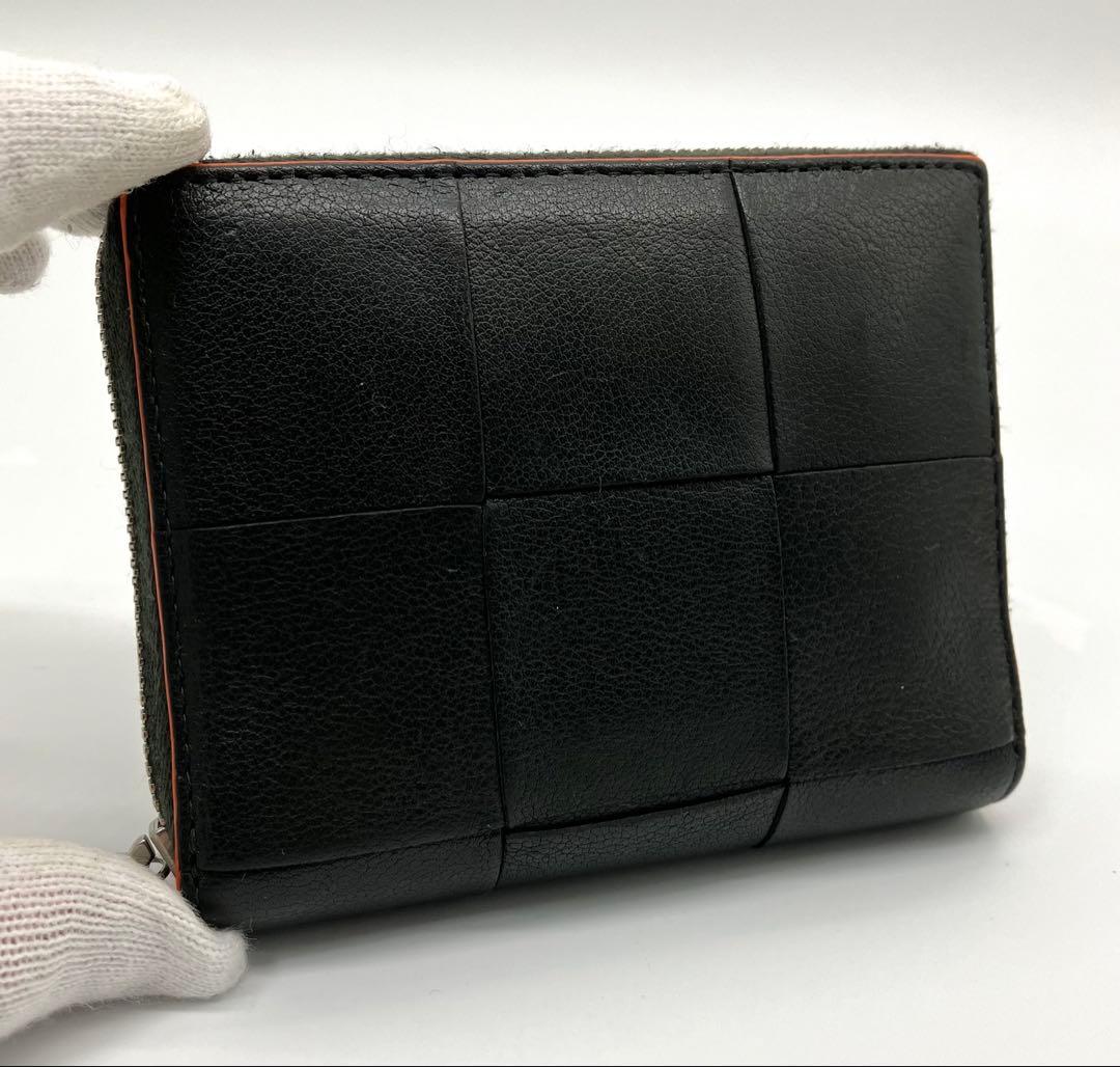 ⭐️ 新型 美品 ボッテガヴェネタ カセット ジップ コンパクト 折り財布 IC