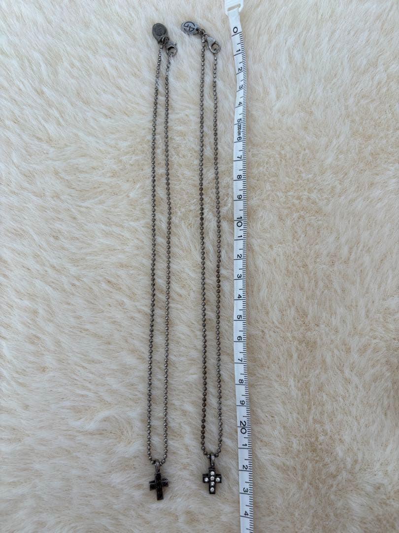 ジョルジオアルマーニ　クロス ネックレス シルバー925 ペア