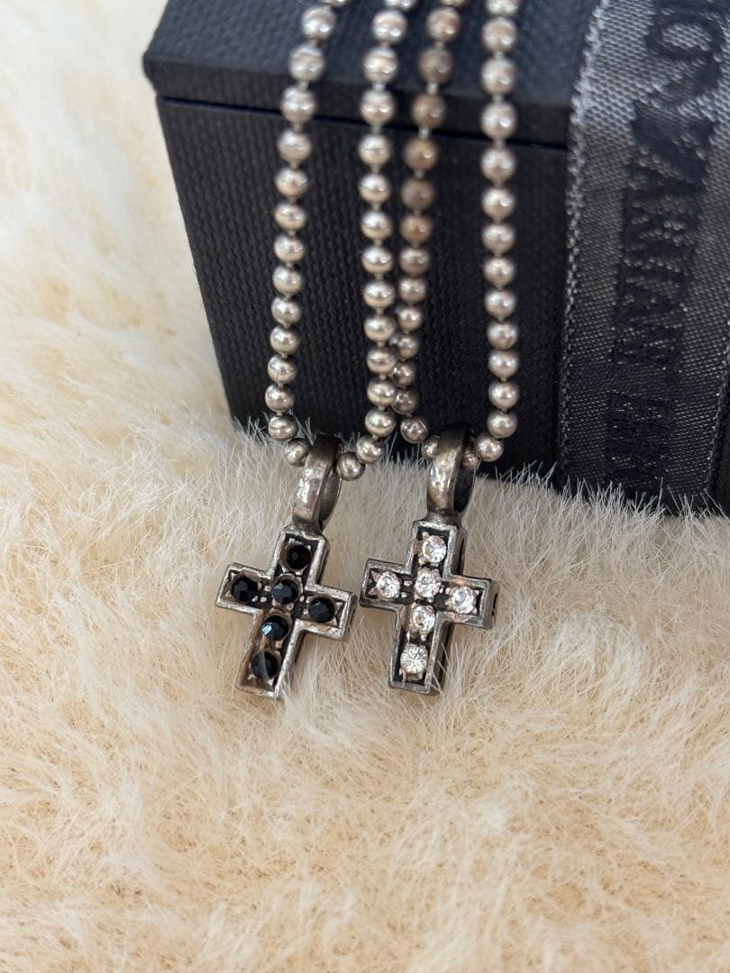 ジョルジオアルマーニ　クロス ネックレス シルバー925 ペア