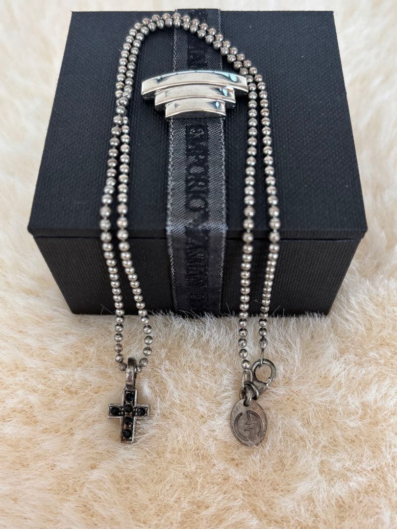 ジョルジオアルマーニ　クロス ネックレス シルバー925 ペア