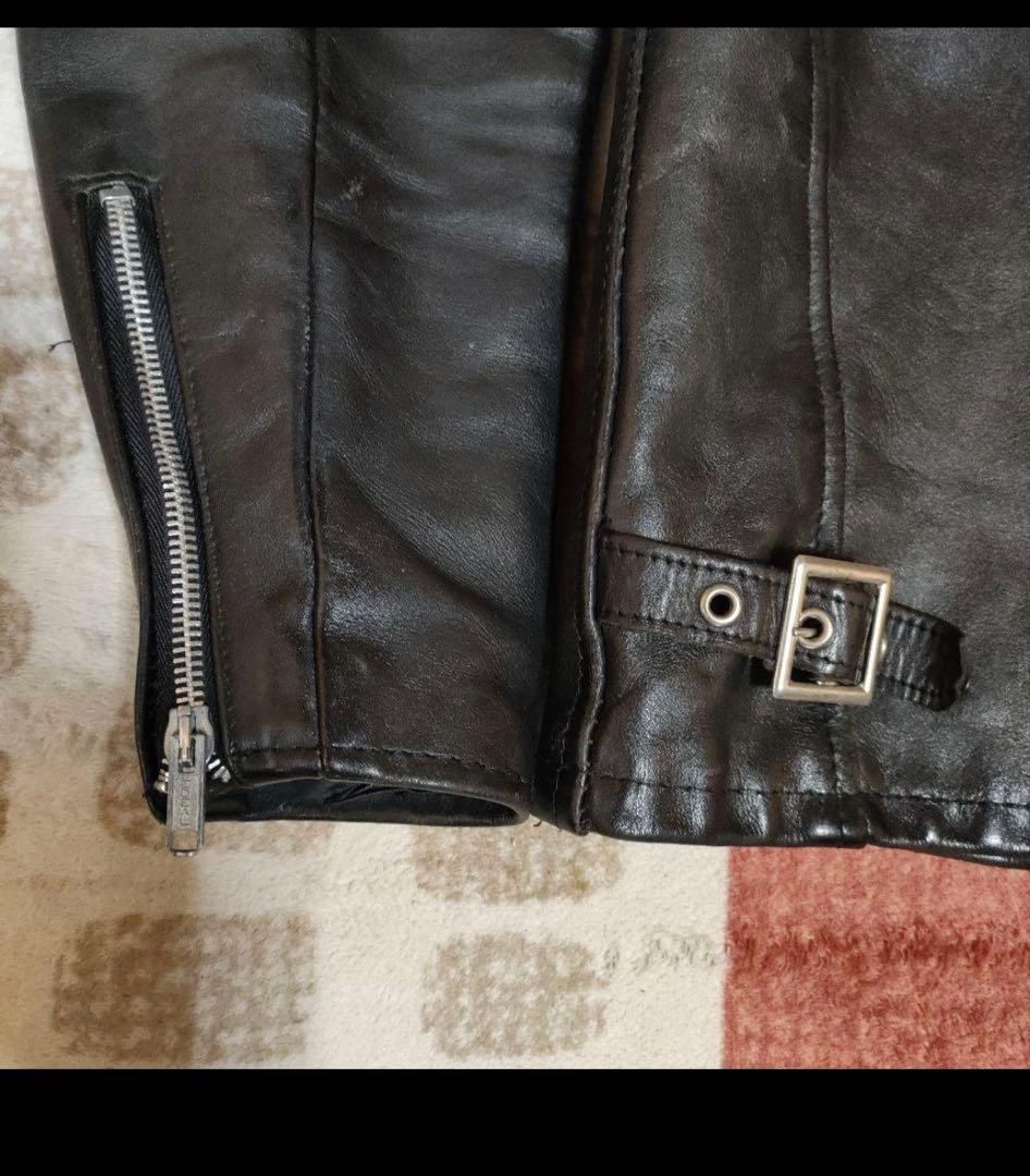 で*ン様 USA製　Schott　立ち襟シングルライダースジャケット　641