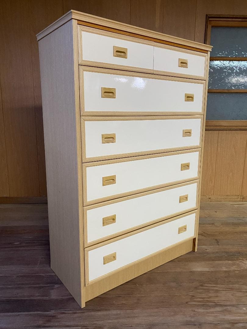 ６段タンス　ホワイト（2）