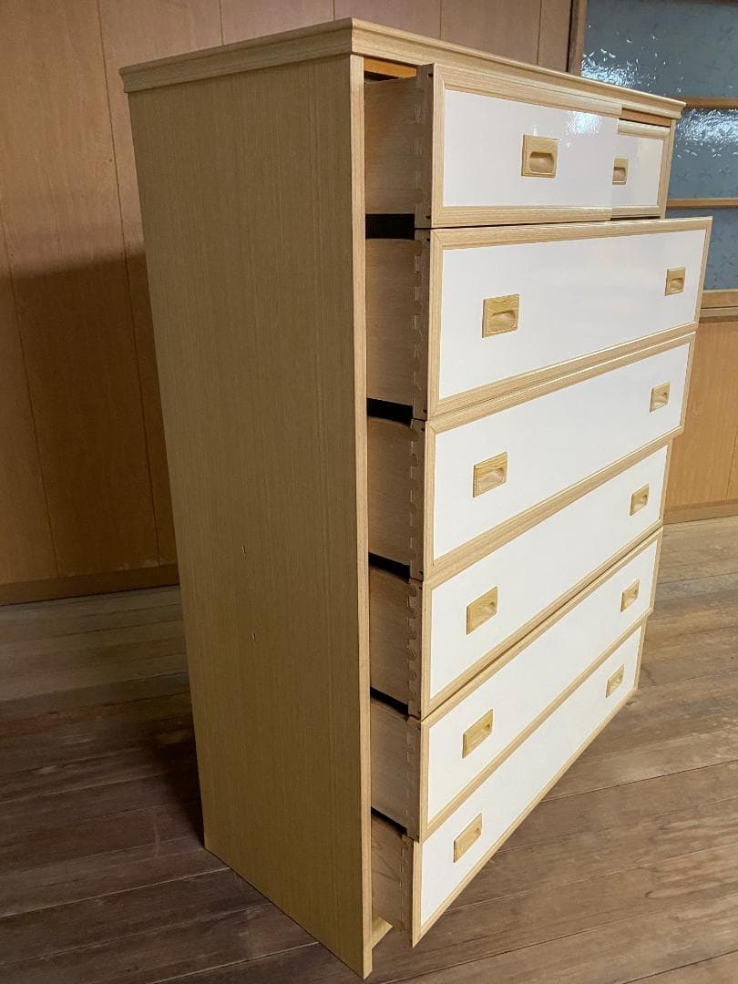 ６段タンス　ホワイト（2）