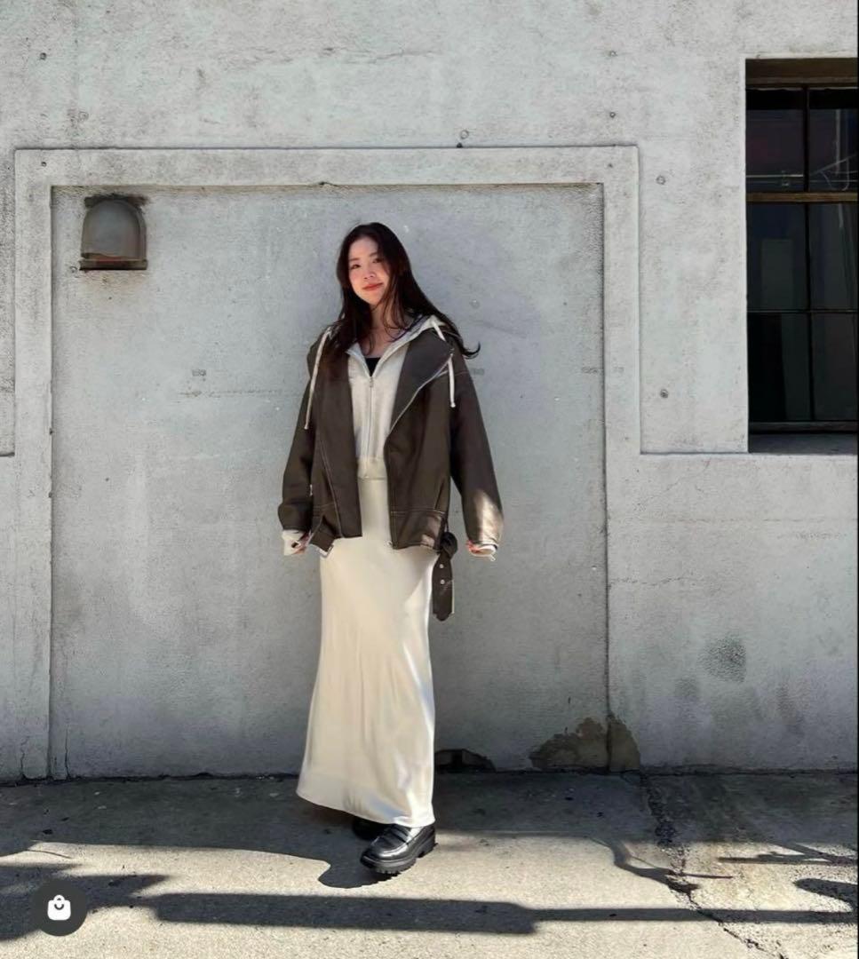 SeaRoomLynn Vintage wash レザーキルティングライダースM