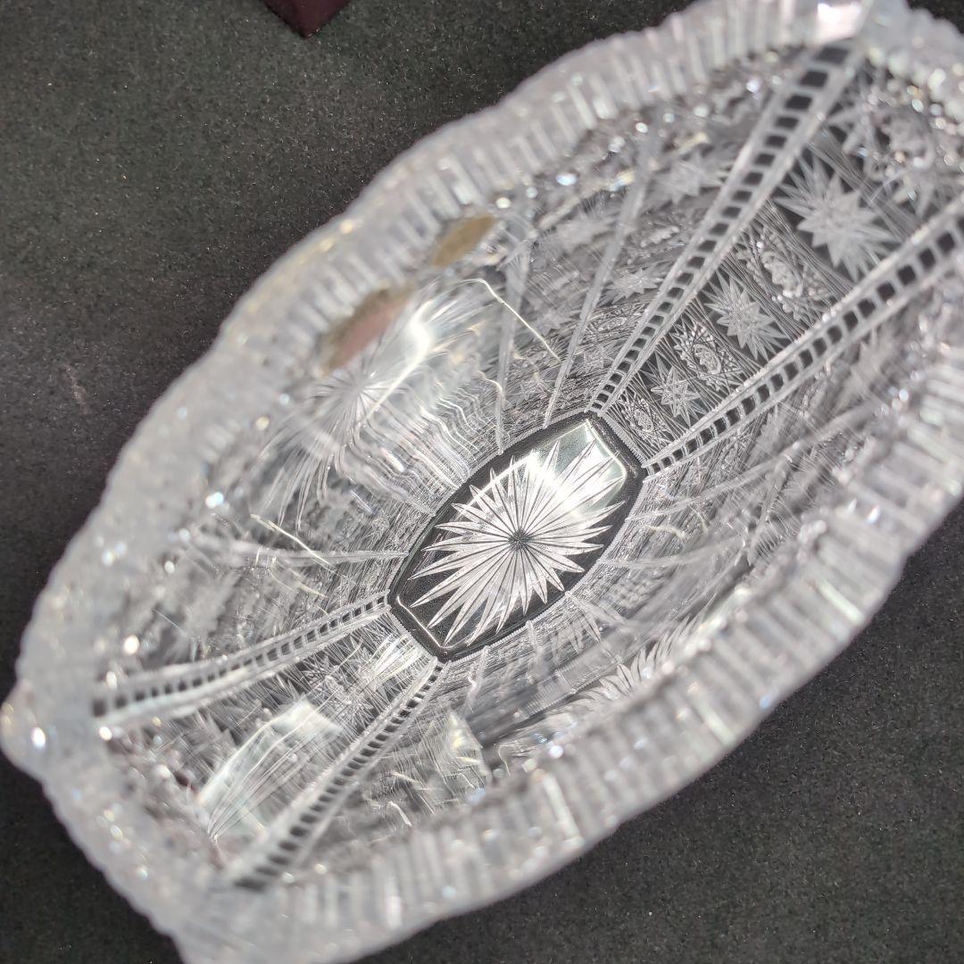 【ボヘミア】高級クリスタルガラス　フラワーベース　500PKデザインピンクラベル