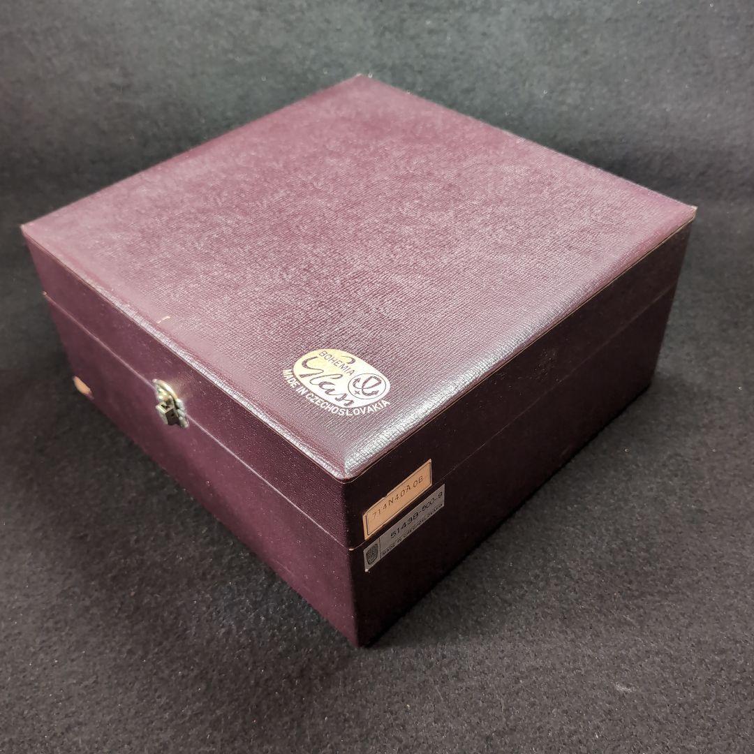 【ボヘミア】高級クリスタルガラス　フラワーベース　500PKデザインピンクラベル