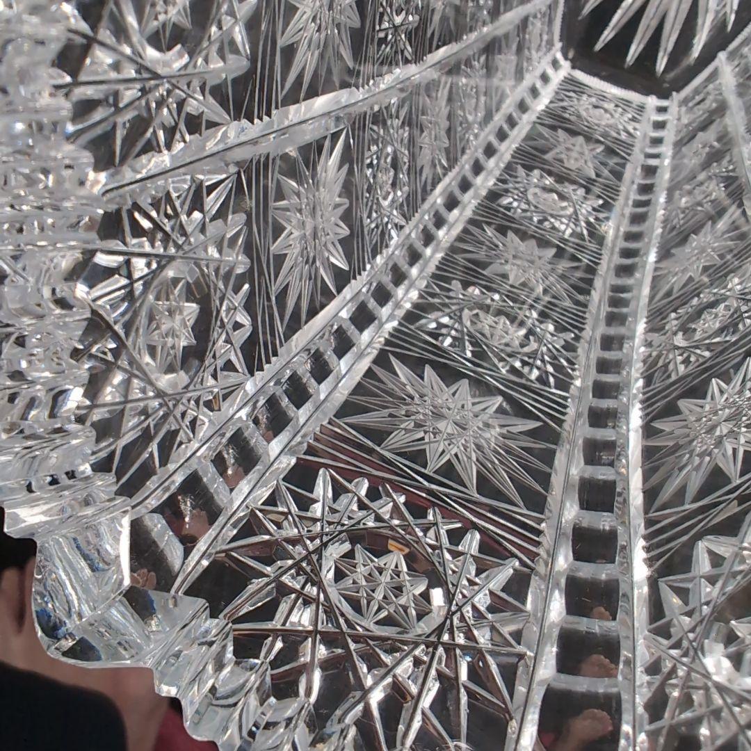 【ボヘミア】高級クリスタルガラス　フラワーベース　500PKデザインピンクラベル